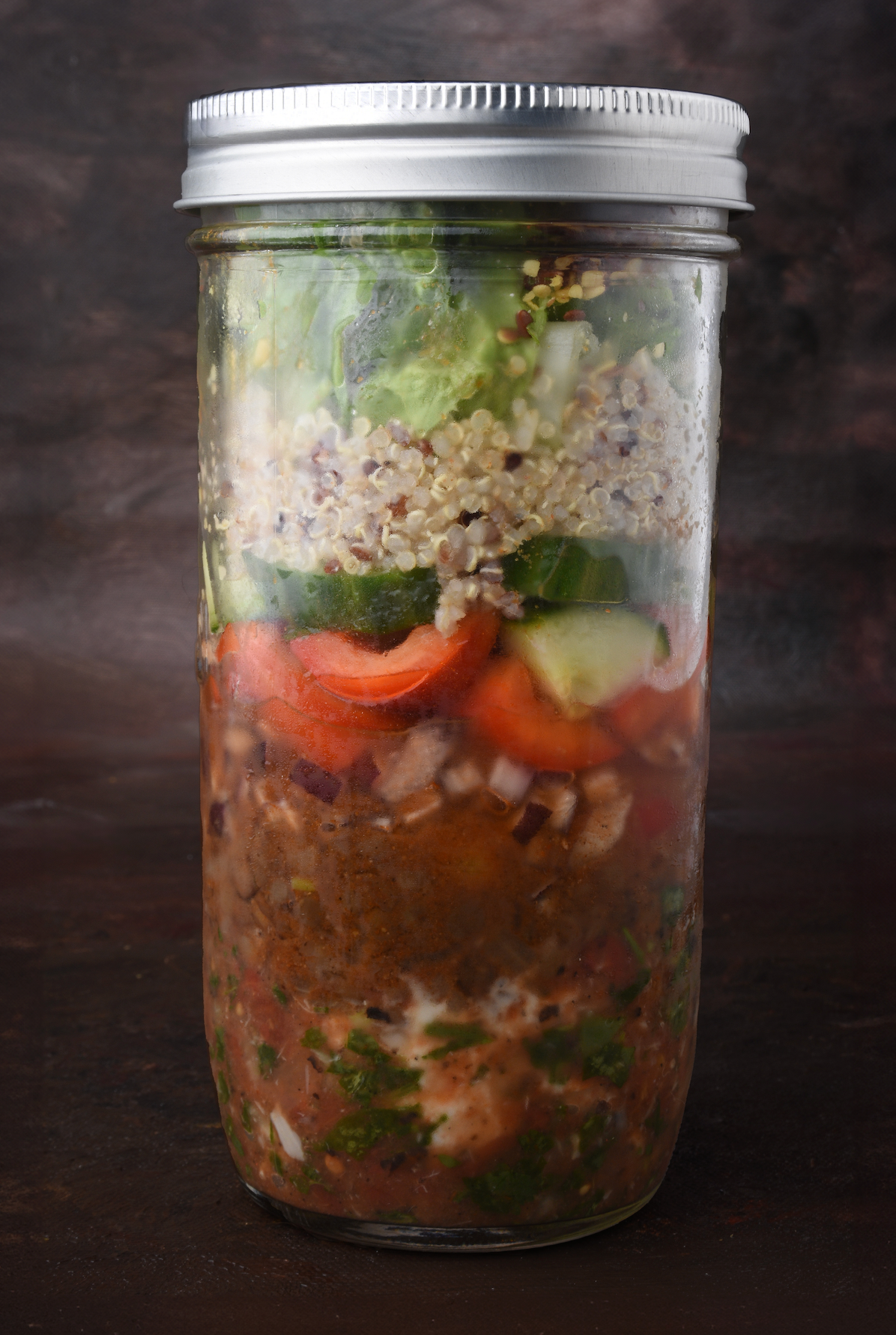 Taco-bout It Strata Salad Jar