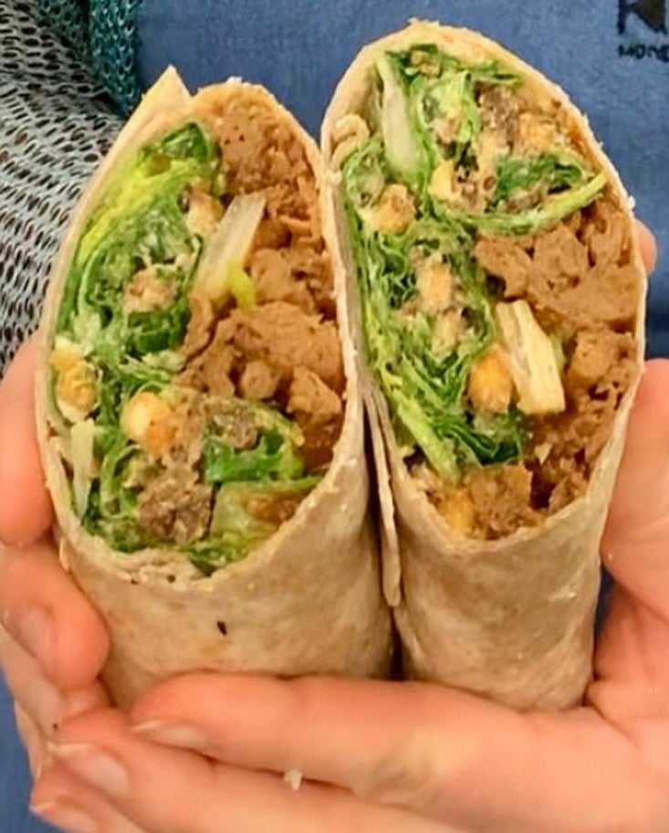 Chick'un' Caesar Salad Wrap